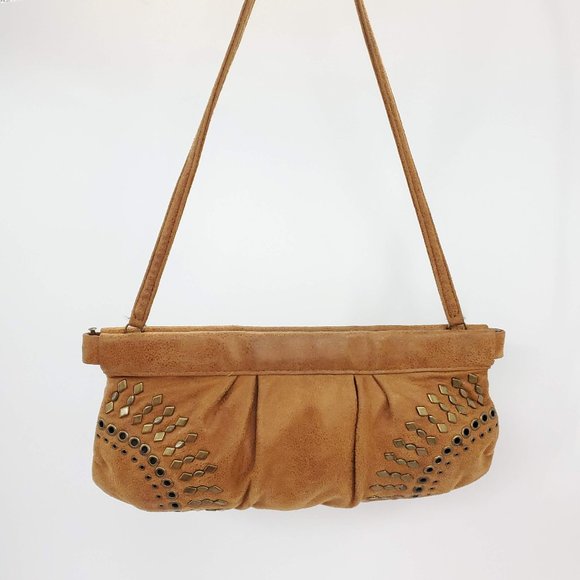 Aldo Metal Accent Faux Suede Clutch - Picture 1 of 9